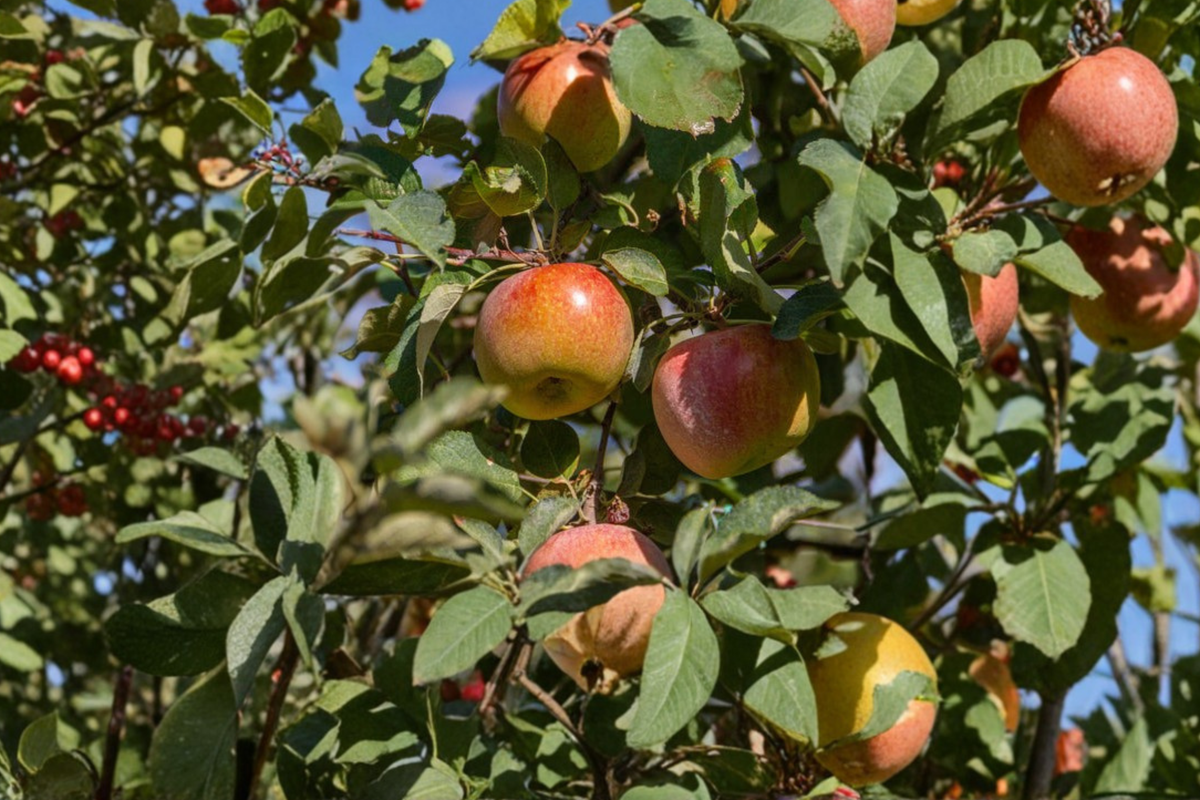 Fuji Apple Tree Malus domestica - 4-6 ft Live Plant for Home Orchard