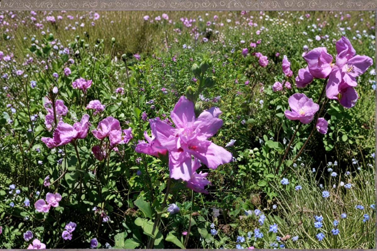 Purple Althea Rose of Sharon Live Plant 1 Gallon – Hibiscus syriacus Double Purple