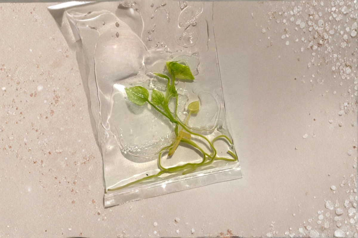 Anthurium Vittarifolium Variegated Live Tissue Culture Plant in 3 Inch Pot