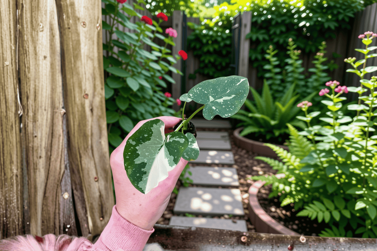 Colocasia 'Milky Way' Starter Plants | 2 Live Elephants Ear Plants Bare Root