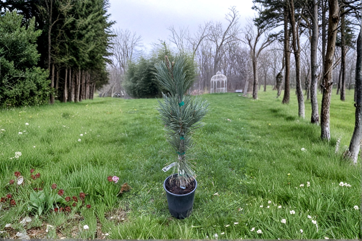 Glauca Reflexa Limber Pine Pinus flexilis ‘Glauca Reflexa’ — 12 Inch Live Plant in 1-Gallon Pot