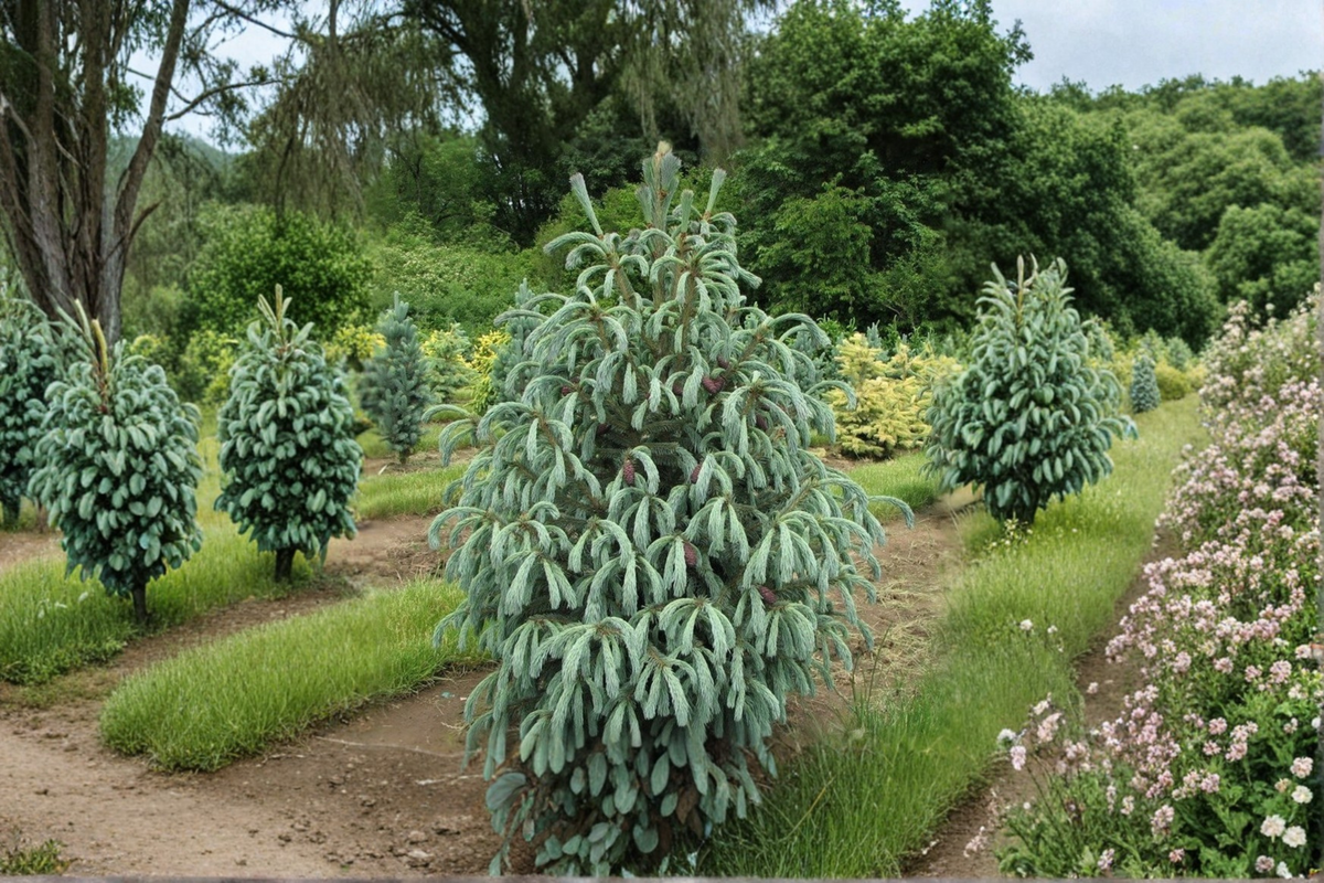 Blue Magoo Engelmann Spruce Live Plant - 1 Gallon Pot, 12-18" Tall | Picea engelmannii Blue Evergreen Conifer