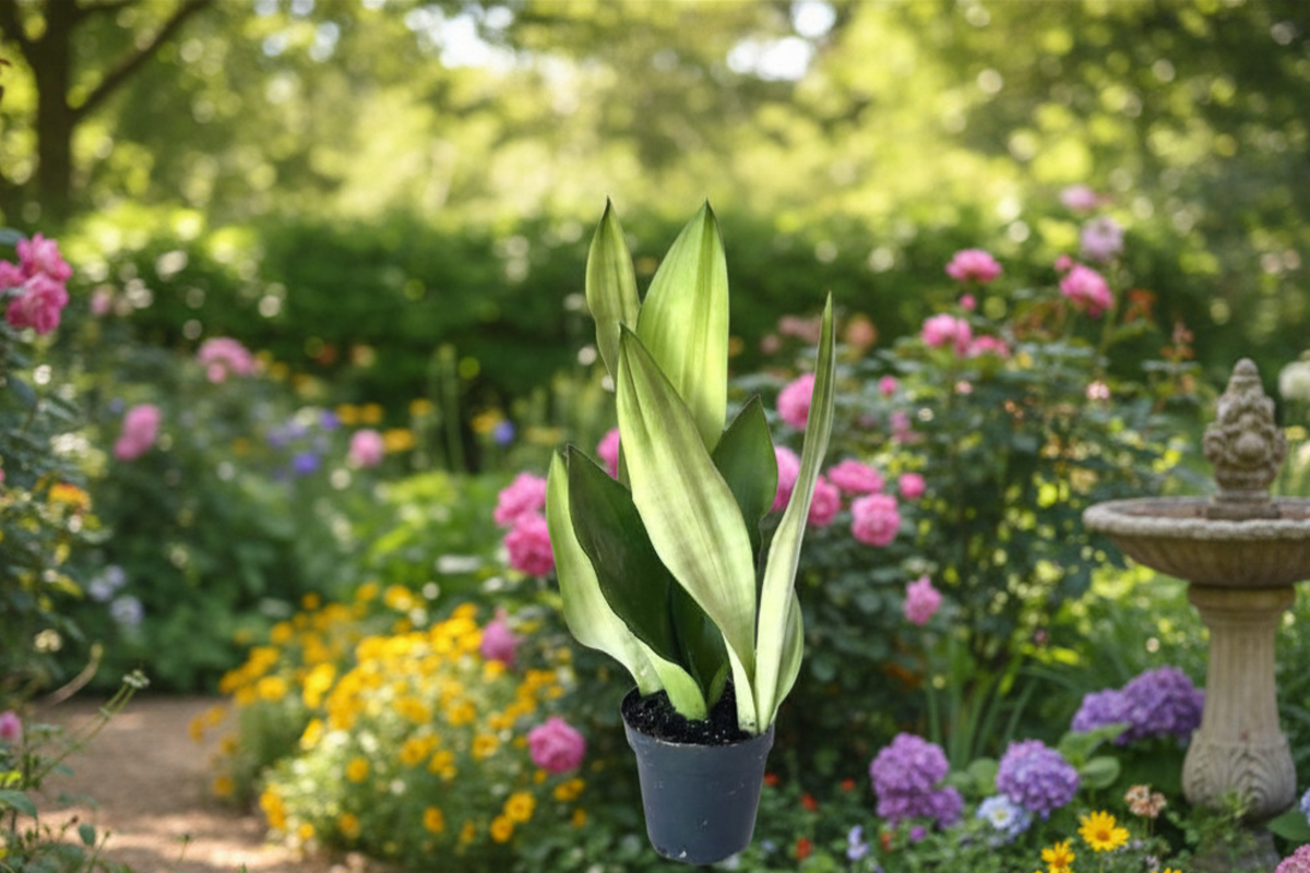 Moonshine Snake Plant - Sansevieria Trifasciata Moonshine Rooted Cutting