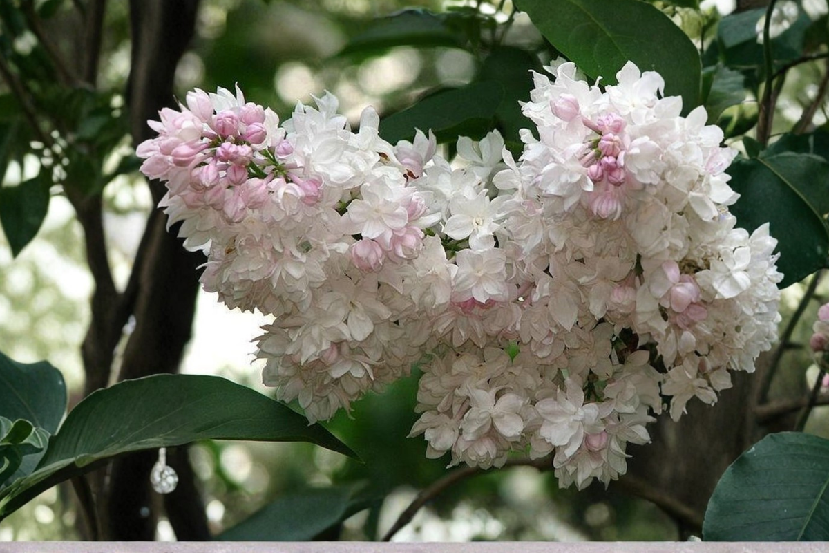 Beauty of Moscow Lilac (Syringa vulgaris ‘Krasavitsa Moskvy’) – 4" Pot, Fragrant Pink to White Flowers
