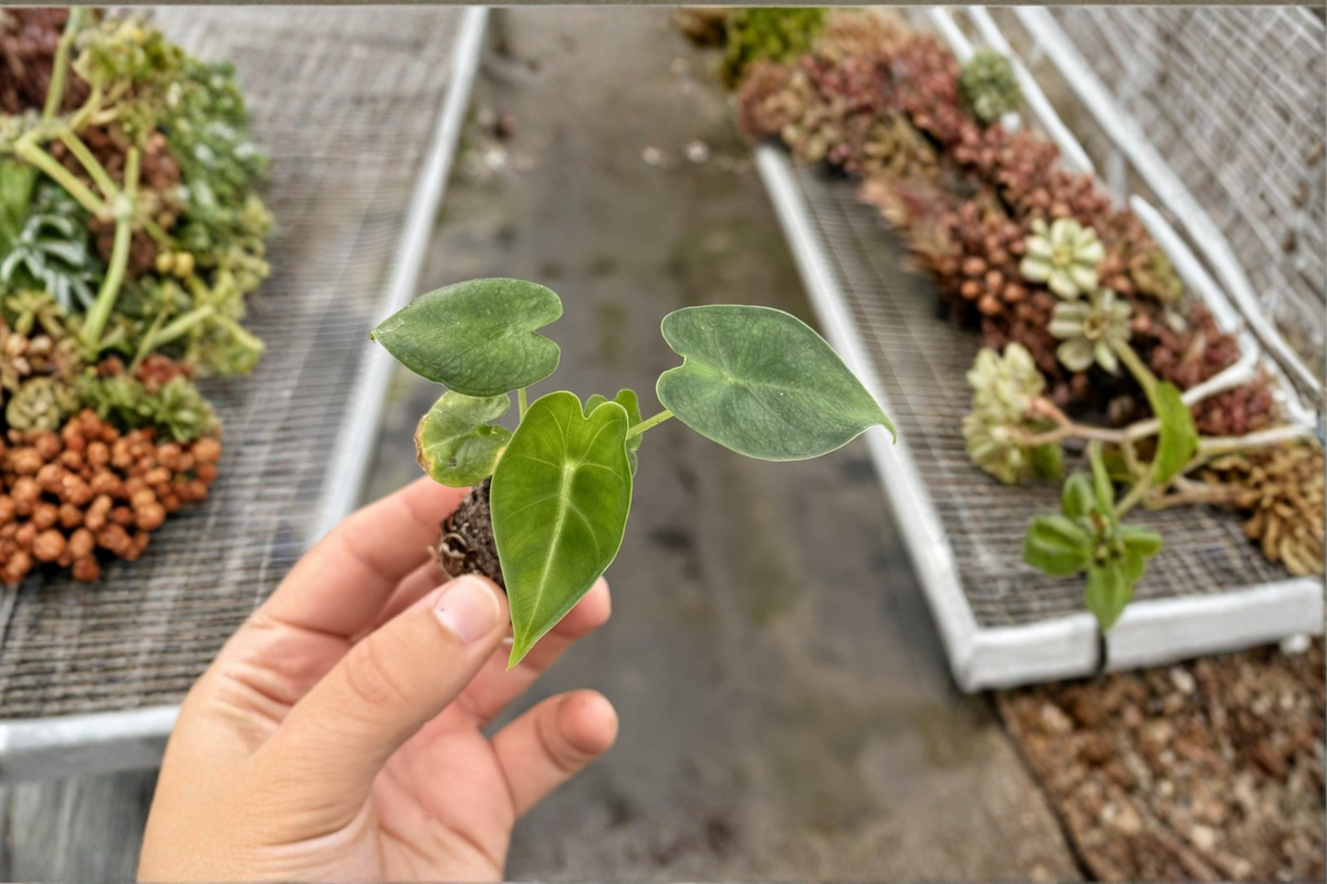 Alocasia Frydek Velvet Elephant Ear | Rooted Starter Plant in 2-Inch Pot