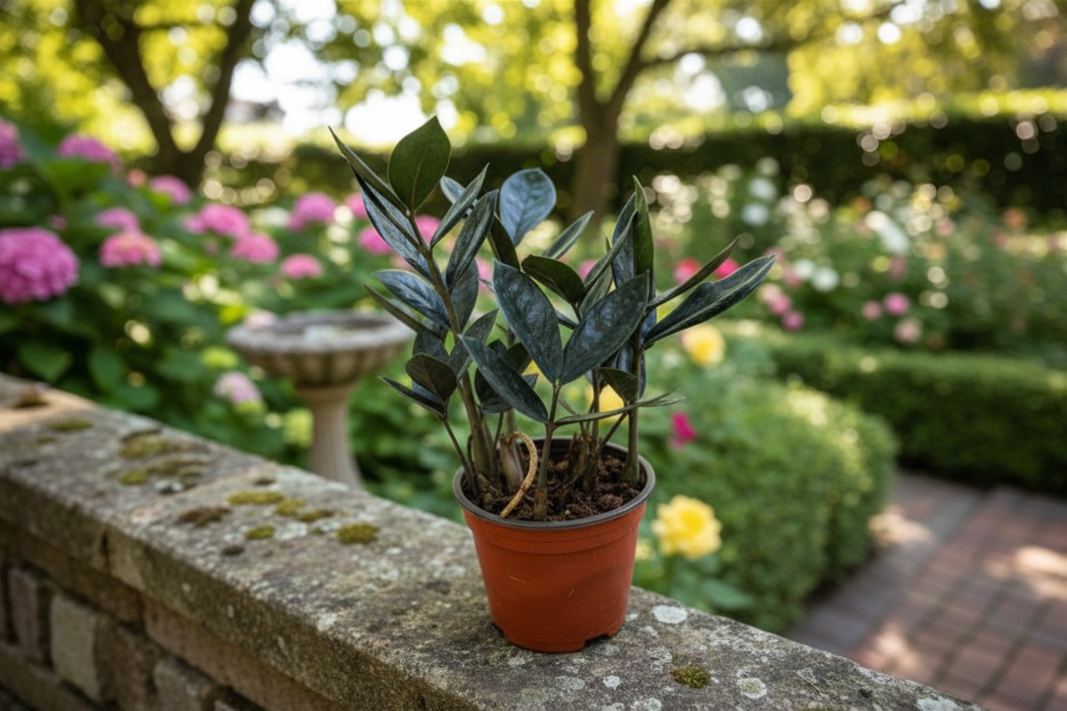 Black Queen ZZ Plant Live Plant - Fully Rooted 4-Inch Pot Zamioculcas zamiifolia