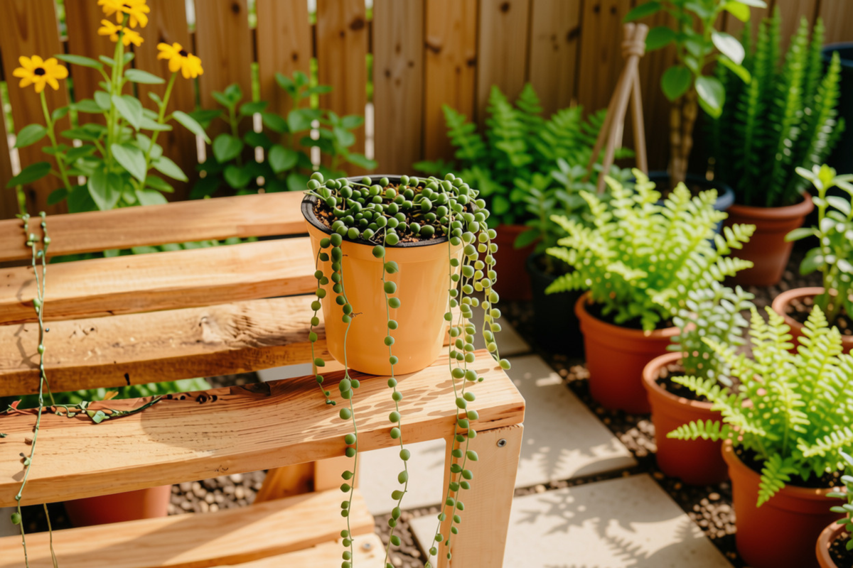 String of Pearls Live Succulent Plant - 2-Inch Pot (Curio rowleyanus)