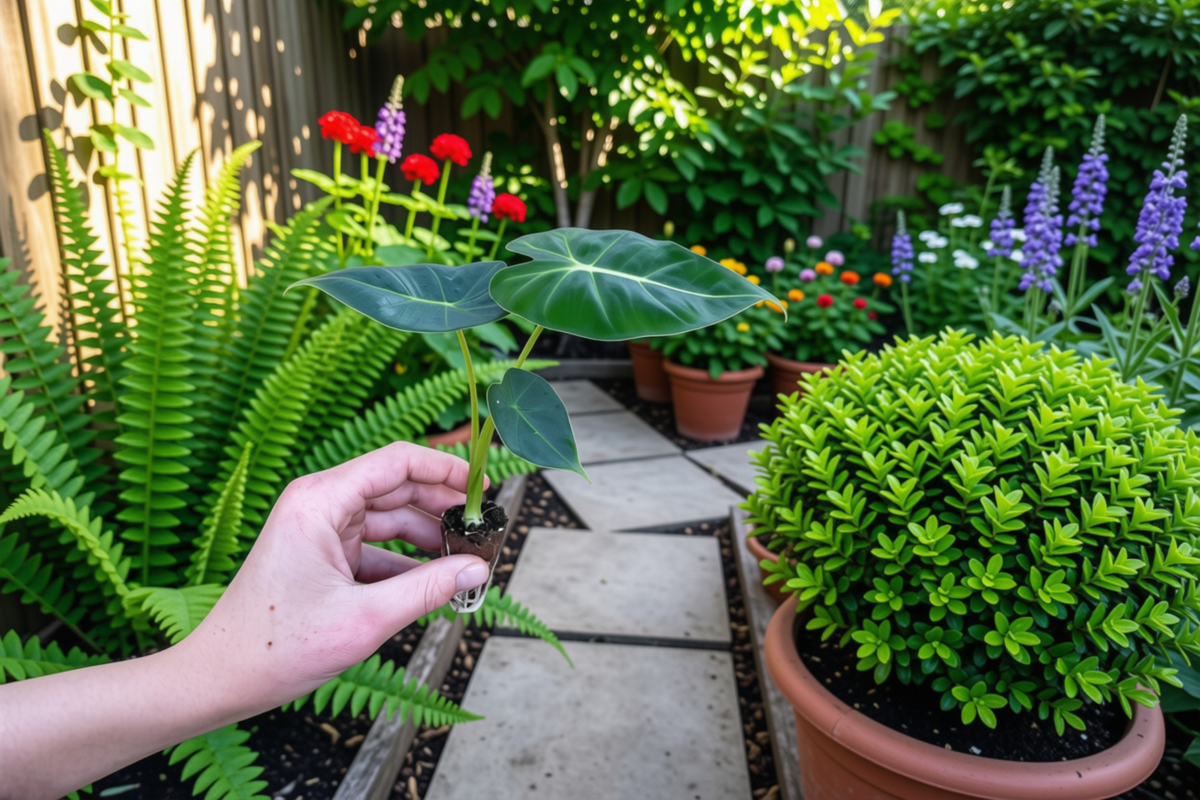 Alocasia Frydek (Green Velvet) Starter Plants – 2 Bare Root in Soil Pod