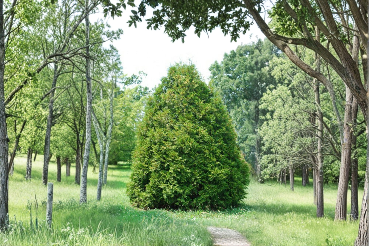 Elegantissima Arborvitae Thuja occidentalis - Quart Pot Live Plant