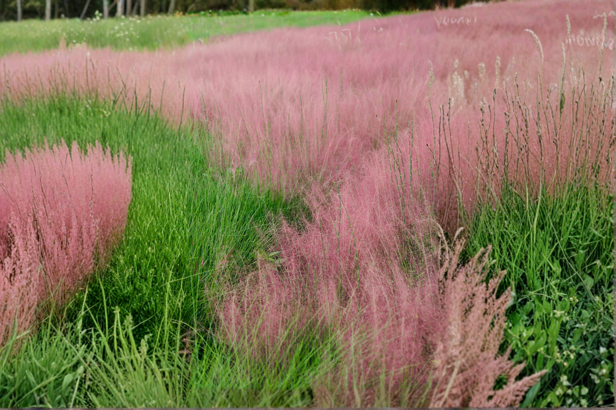 Pink Muhly Grass Starter Plant | Muhlenbergia capillaris 4–6 Inches Tall (Live)