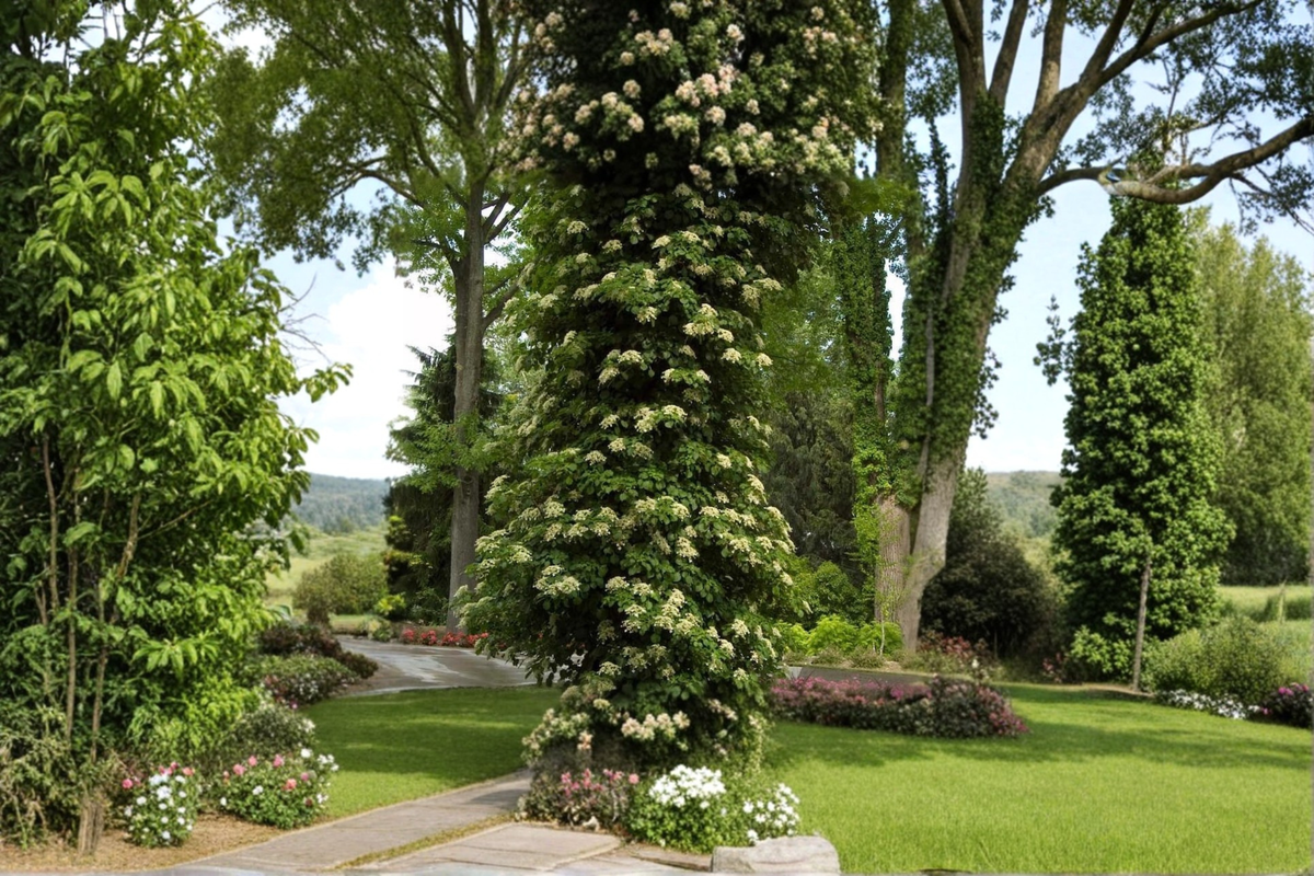 Climbing Hydrangea Hydrangea anomala subsp. petiolaris - 1 Gallon Live Plant