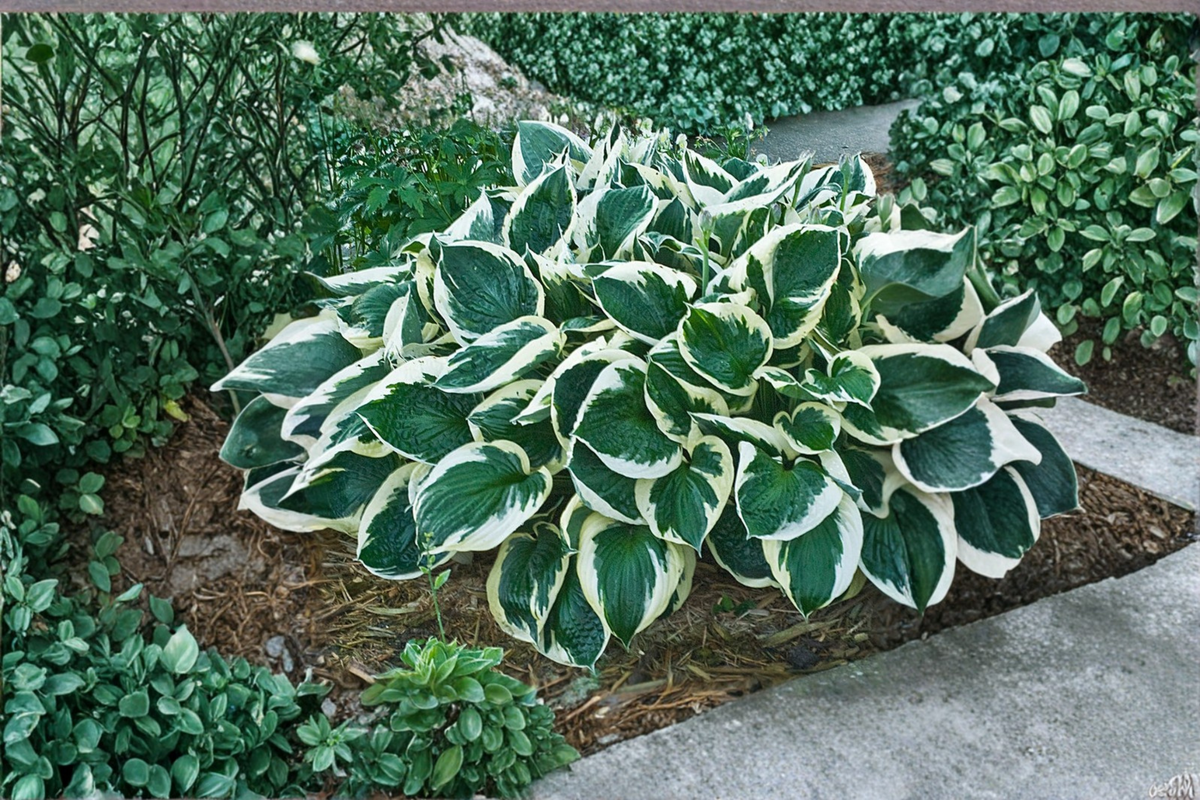Minuteman Hosta Live Plant - 3-Inch Pot Variegated Shade Perennial