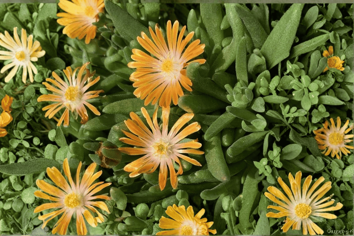 Delosperma ‘Orange Crush’ Orange Ice Plant - 1 Live 4-Inch Pot
