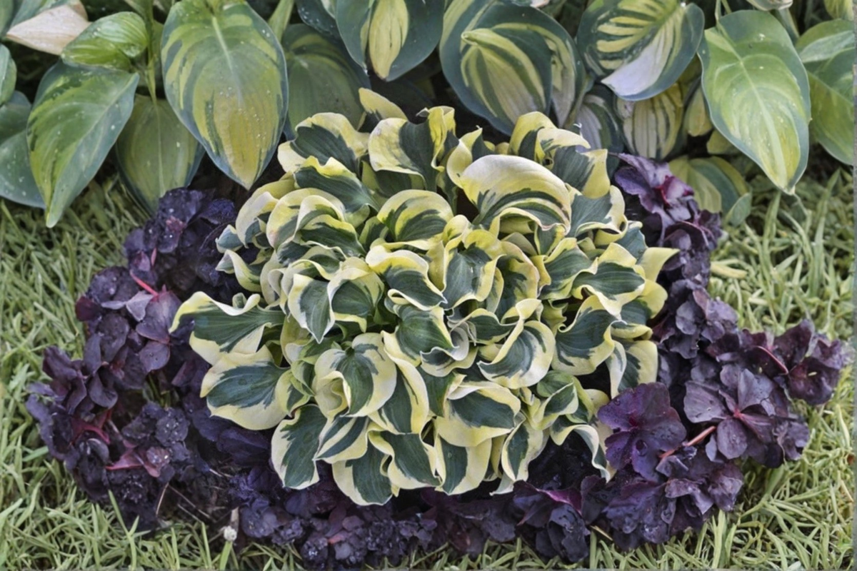 Hosta 'Mini Skirt' Starter Plant | Dwarf Variegated Shade Perennial