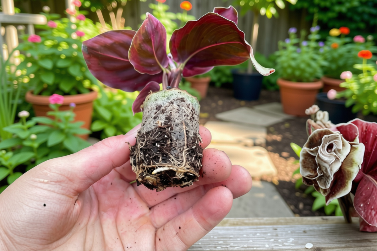Calathea Black Rose Starter Plants (2) – Bare Root with Soil Pod