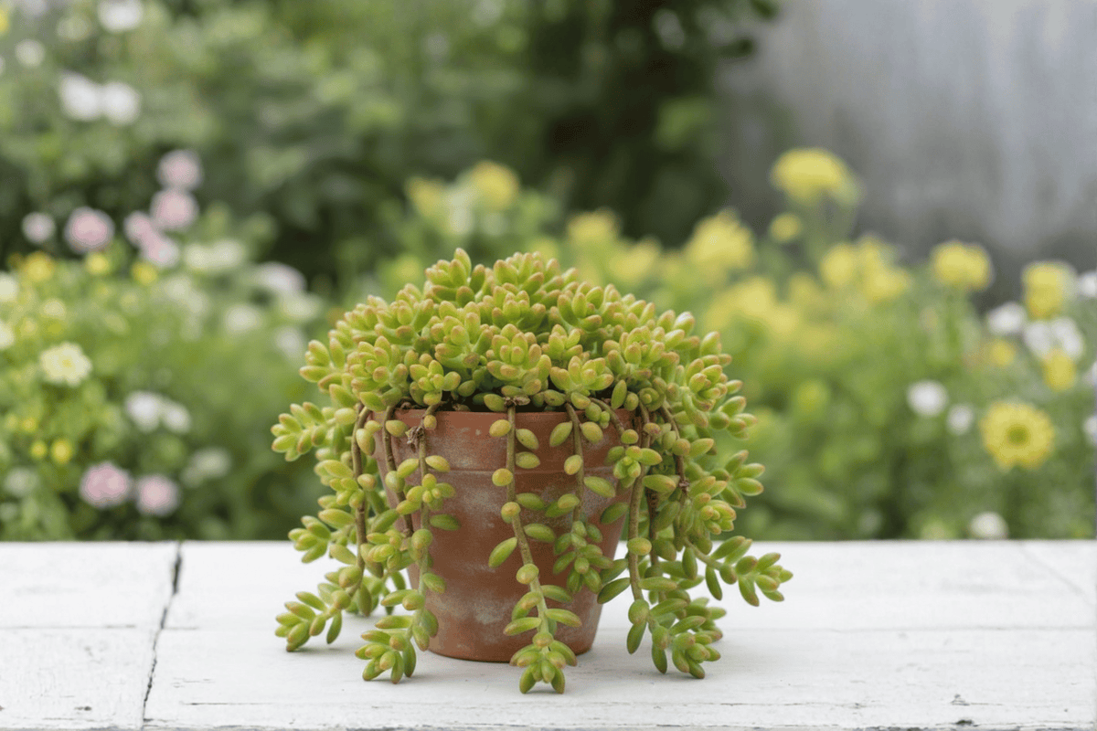 Pork and Beans Jelly Bean Plant (Sedum rubrotinctum) – 1 Live Plant in 4-Inch Pot