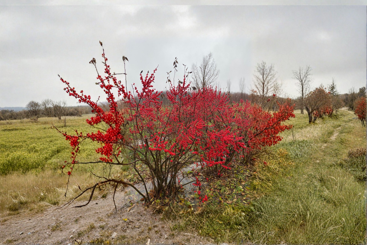 Winterberry Maryland Beauty - 12" Female Ilex verticillata Live Plant in 1 Gallon Pot