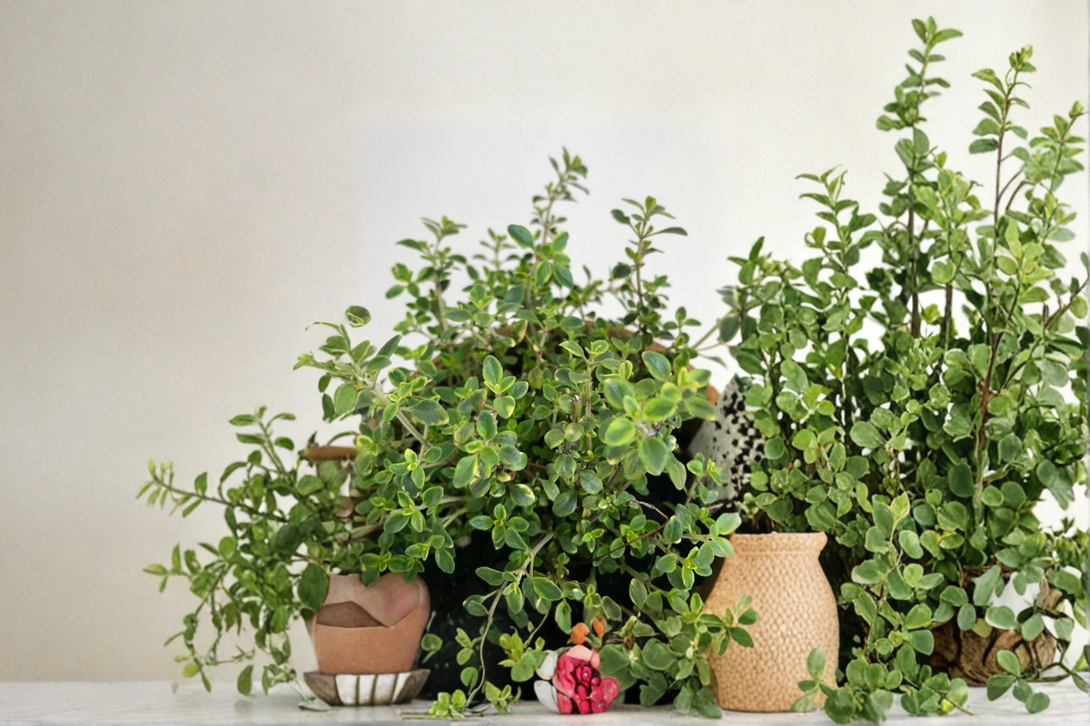 Gold Variegated Lemon Thyme Live Plant - Organic Perennial Herb, 5 Inch Rooted