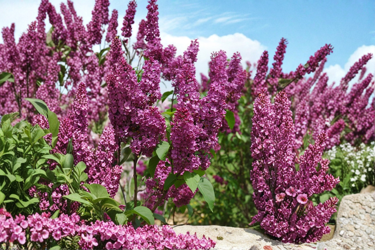 Ludwig Spaeth French Lilac Live Plant 1 Gallon Pot Syringa vulgaris Deep Purple Blooms