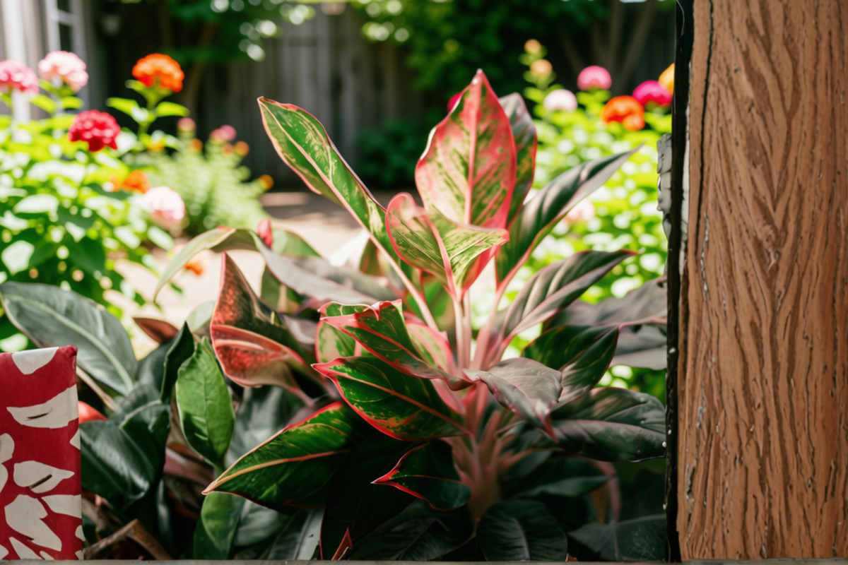 Chinese Evergreen 'Siam Aurora' Bare Root Live Plant – 8–12 Inches, One Stem