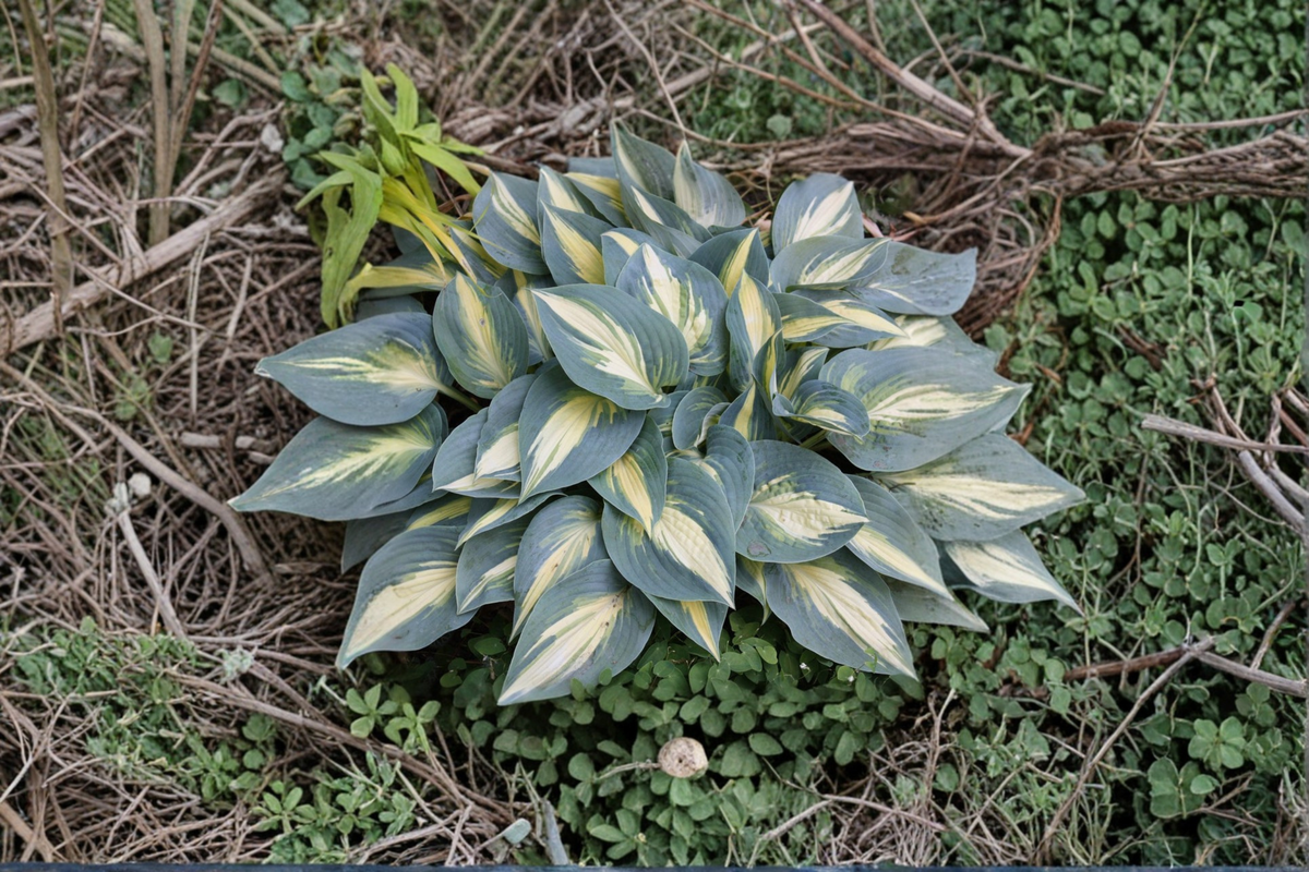 High Society Hosta - 3-Inch Pot Starter Plant (Variegated Blue-Green with Yellow Center)