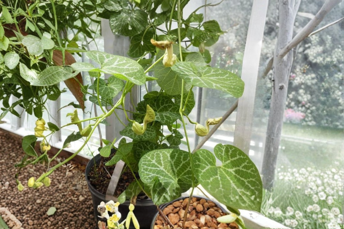 Aristolochia fimbriata Rooted Starter Plant | Fringed/White-Veined Pipevine