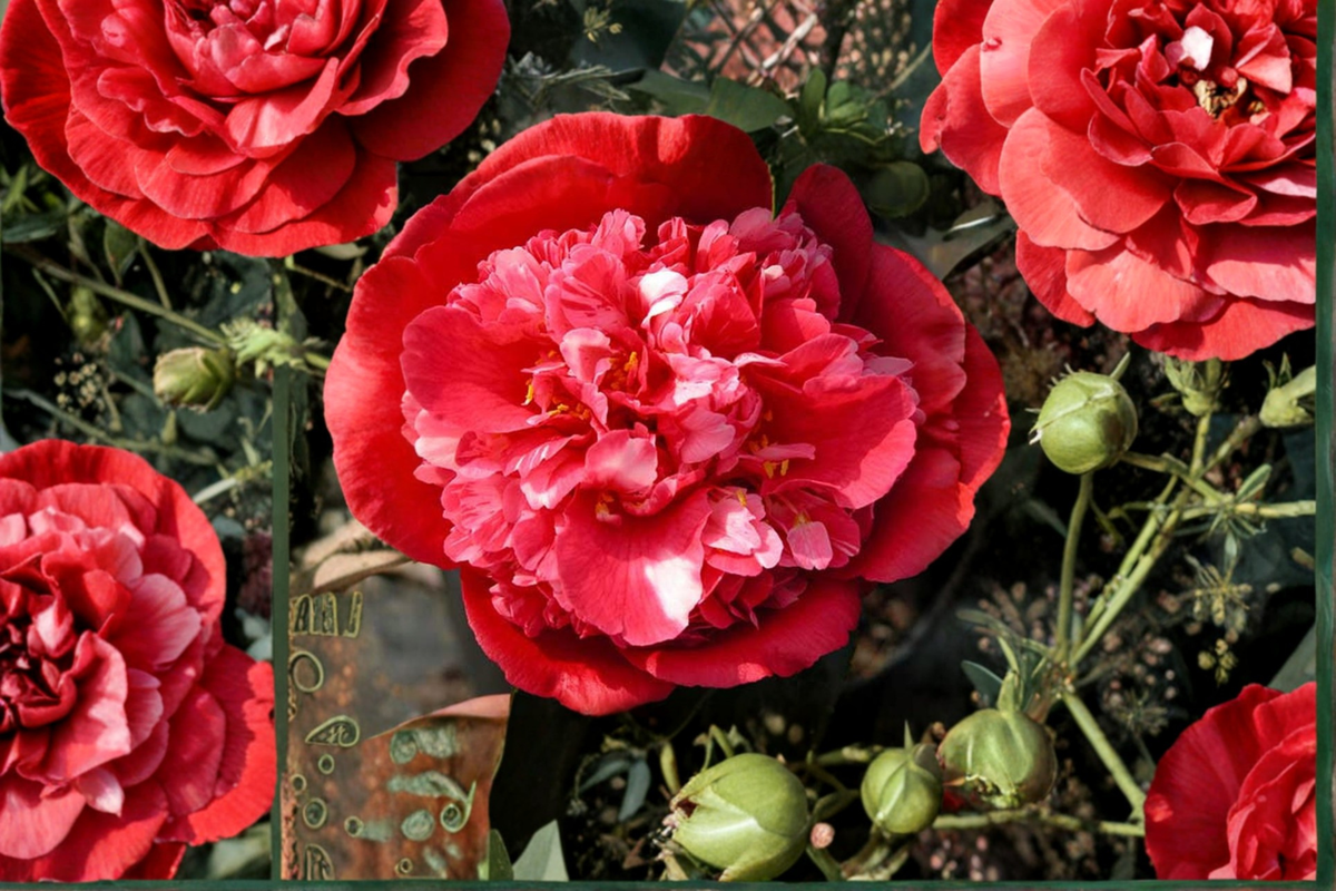 Japanese Camellia Laura Walker (Camellia japonica) 3 Gallon – Pink Variegated Evergreen Shrub