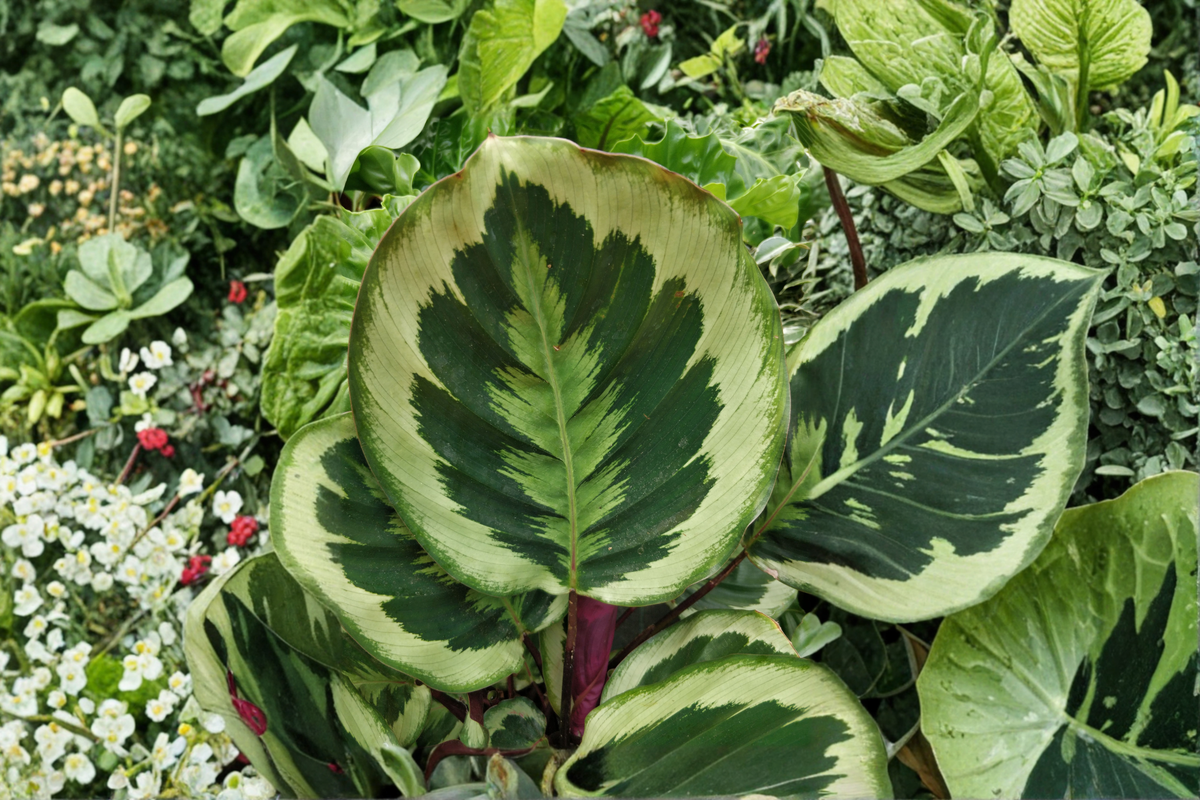 Calathea Medallion Live Plant in 6-Inch Pot | Goeppertia veitchiana
