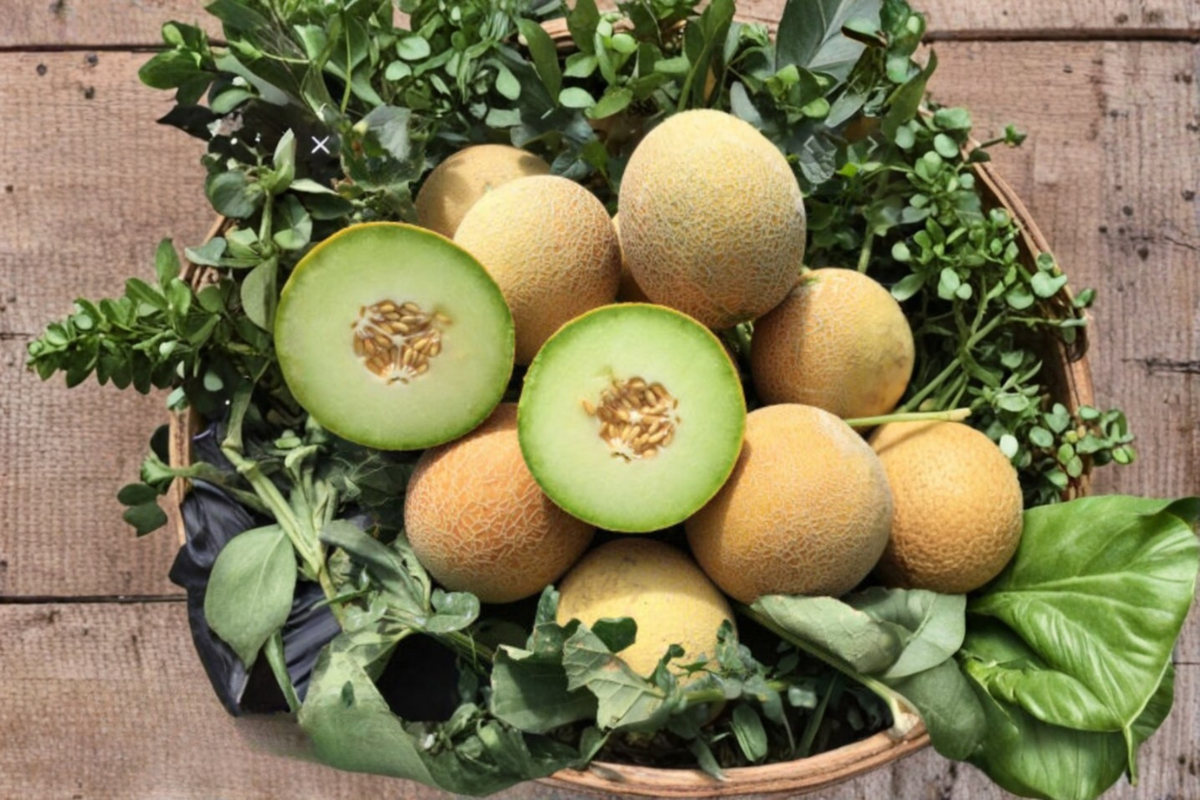 Hami Melon Seeds - Netted Skin, Green Flesh, 20 Seeds for Outdoor Garden
