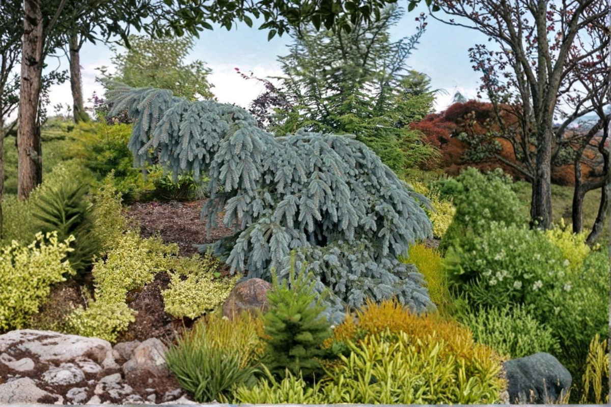 The Blues Colorado Blue Spruce (Picea pungens ‘The Blues’) – 10 Inch Live Plant, 1 Gallon Pot