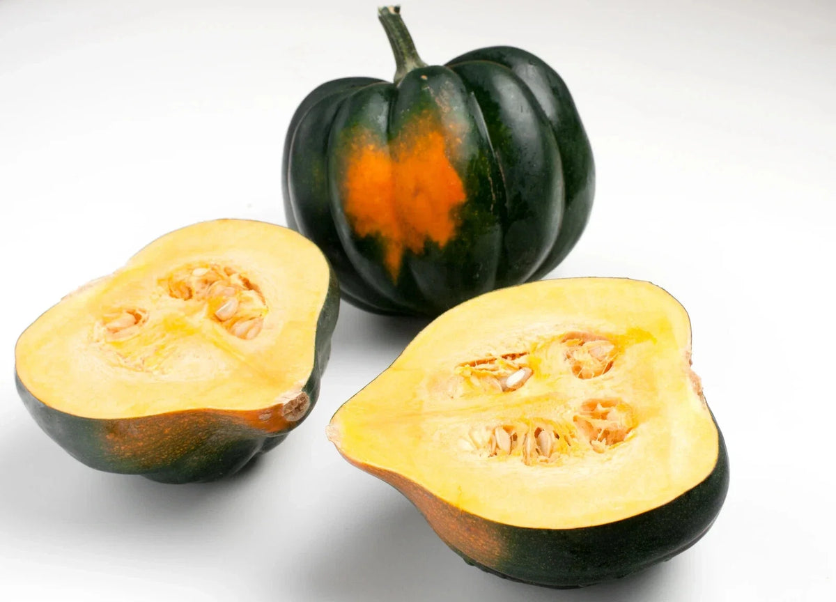 Acorn Winter Squash Seeds, 30+ Heirloom Seeds, Table Queen Variety, Cucurbita pepo, Dark Green Ribbed Rind, Sweet Golden Flesh