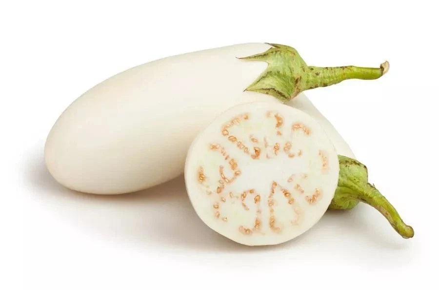 25+ Organic Casper White Eggplant Seeds - Heirloom, Non-GMO - Rare Vegetable Seeds for Home Garden