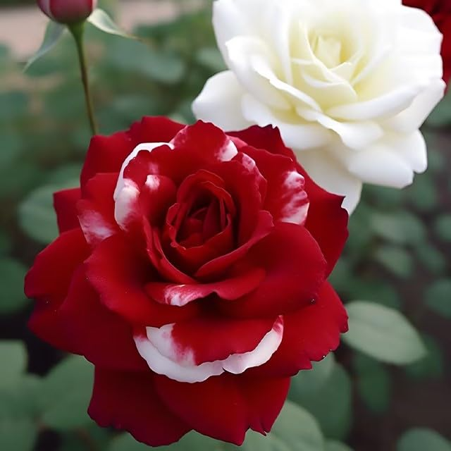 Red & White Twin Rose Seeds - 20 Seeds - Heirloom Rosa Spp. Fragrant Perennial